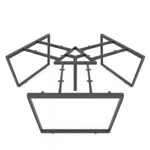 HCTC024 - Chân bàn cụm 3 hệ Trapeze Concept 236x205cm lắp ráp