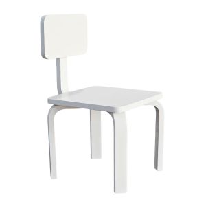 Ghế trẻ em 30x30x56cm gỗ cao su màu trắng GTE005