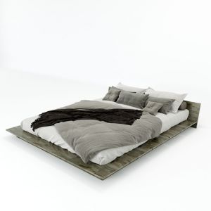 GN68018 - Giường ngủ JAPA gỗ cao su 190x220cm