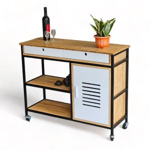 KB68013- Kệ bếp di động đa năng THONET khung sắt mặt gỗ tre ( 100x36x80cm) KB68013- Kệ bếp di động đa năng THONET khung sắt mặt gỗ tre ( 100x36x80cm)