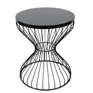 Bàn Cafe đồng hồ cát gỗ Cao Su tròn 60cm nhiều màu CFD68047