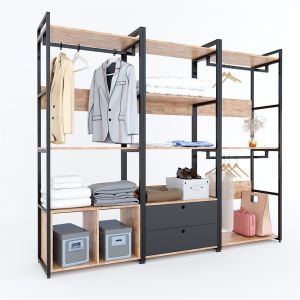 KQA68046 - Hệ kệ quần áo VEGA đa năng 240x45x200(cm)