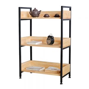 Kệ sách trang trí VEGA 3 tầng gỗ kết hợp khung sắt KS68075 Kệ sách trang trí VEGA 3 tầng gỗ kết hợp khung sắt KS68075