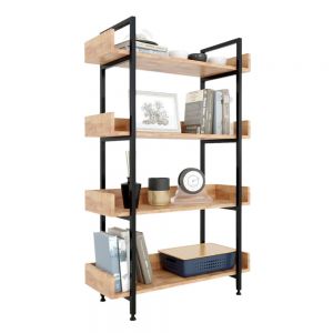 Kệ trang trí VERNON 4 tầng gỗ kết hợp khung sắt 80x32x128(cm) KS68070