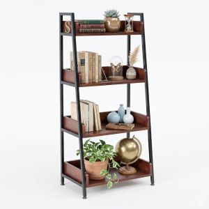 Kệ sách hình thang CASAN 4 tầng 60x36x126cm gỗ cao su KS68092