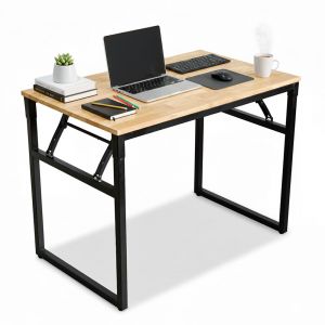 Bàn làm việc chân gấp gỗ cao su 100x60x75cm SPD68154