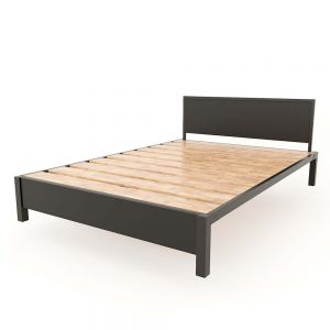 Giường ngủ Ferrro  gỗ cao su khung sắt lắp ráp GN68031