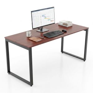 Bàn làm việc gỗ cao su chân sắt lắp ráp hệ Rectang HBRT037