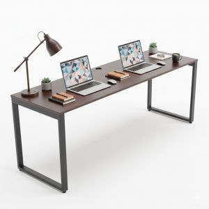 Bàn làm việc 200x60cm gỗ cao su hệ Rectang lắp ráp - HBRT036