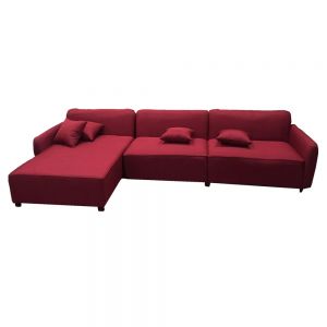 Ghế sofa góc chữ L màu đỏ - 300x80x90 (cm) SFL68019