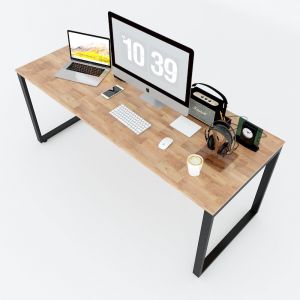 Bàn làm việc 180x70cm gỗ cao su hệ Rectang lắp ráp - HBRT038 Bàn làm việc 180x70cm gỗ cao su hệ Rectang lắp ráp - HBRT038