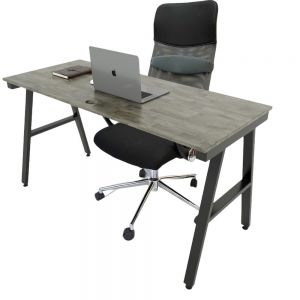 Combo Bàn Làm Việc 120x60cm Hệ Aconcept Và Ghế Chân Xoay Có Tựa Đầu CB68094