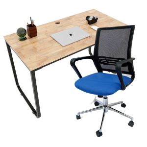 Combo Bàn Làm Viêc Đơn Giản Và Ghế Chân Xoay CB68101