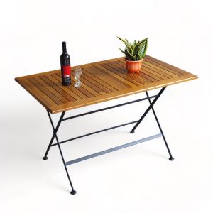 Bàn ngoài trời xếp gọn REFORD 120x75cm gỗ tràm  CFD68075