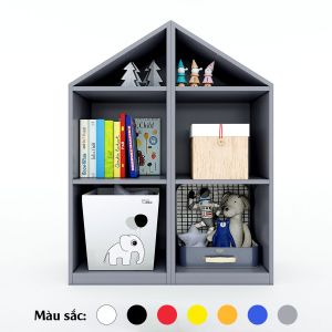 Module 2 tủ ghép mầm non hình ngôi nhà gỗ cao su KGS012 Module 2 tủ ghép mầm non hình ngôi nhà gỗ cao su KGS012