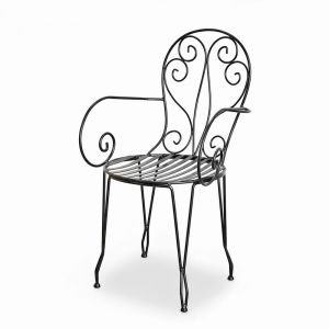 Ghế cafe ngoài trời sắt hoa văn sơn tĩnh điện GCF085