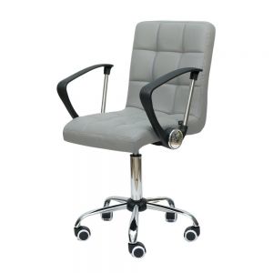 Ghế chân xoay có tay nệm màu xám GAKJB-1064X
