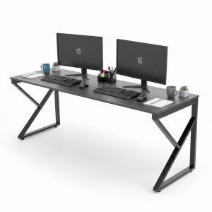 Bàn làm việc 200x60cm gỗ cao su chân sắt hệ Kconcept HBKC024