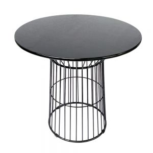 Bàn ăn tròn 80cm chân sắt tròn BA68052