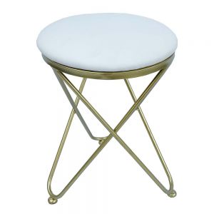 Ghế bàn trang điểm chân chữ V vàng đồng GTD013 Ghế bàn trang điểm chân chữ V vàng đồng GTD013