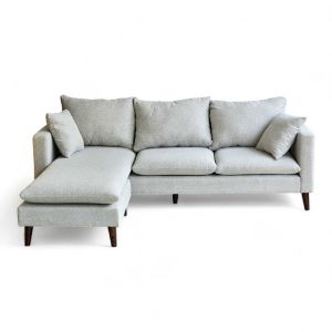 Sofa góc L 220x86cm nệm bọc vải chân gỗ SFL68023 Sofa góc L 220x86cm nệm bọc vải chân gỗ SFL68023