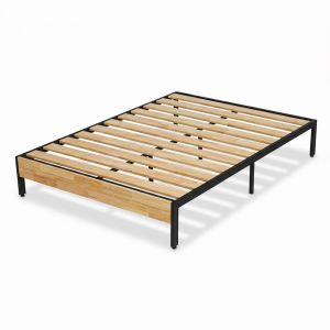 Giường ngủ đôi đơn giản gỗ cao su 160x200cm GN68034