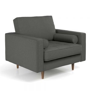 Ghế sofa đơn nệm bọc vải màu xám ArmChair 03 GSD68032
