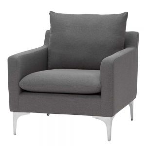 Sofa đơn nệm bọc vải chân inox ArmChair 11 GSD68040