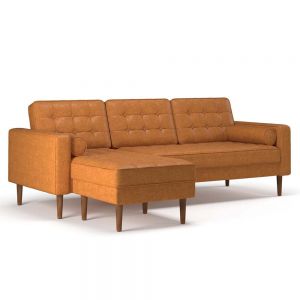 Sofa góc chữ L 220x82cm nệm bọc simili sang trọng SFL68020