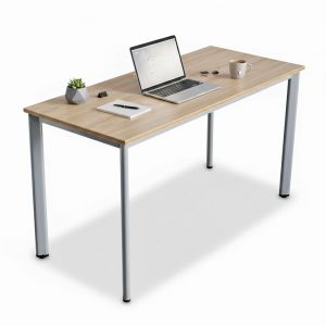 Bàn làm việc 140x60cm gỗ Plywood phủ melamin chân sắt Oval HBOV034