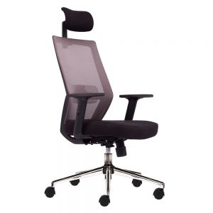 Ghế văn phòng chân xoay lưng lưới có tựa đầu HOM1083-01 Ghế văn phòng chân xoay lưng lưới có tựa đầu HOM1083-01