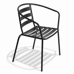 Ghế sắt ngoài trời, ghế cafe có lưng tựa tay vịn GCF153