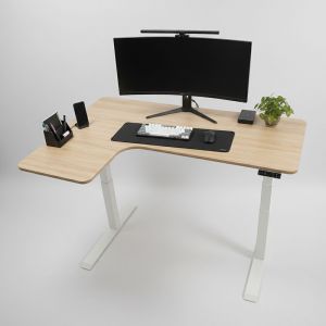 Bàn nâng hạ FlexiCorner 110x160cm gỗ Plywood 3 khớp chỉnh điện FLD018