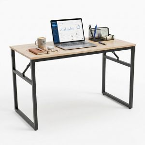 Bàn làm việc 120x60cm chân gấp gỗ cao su SPD68177