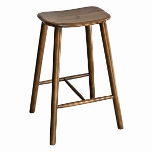 Ghế quầy bar đơn giản gỗ cao su GCF105 Ghế quầy bar đơn giản gỗ cao su GCF105