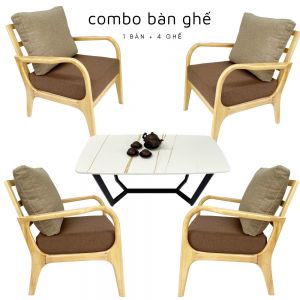 Bộ bàn ghế cafe, bàn ghế sofa đơn CBSF68019