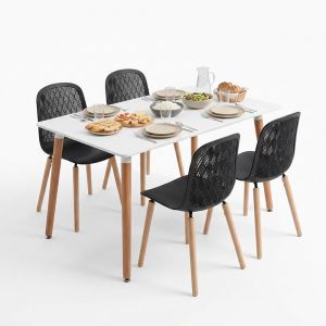 Bộ bàn ăn 120cm và 4 ghế CBBA064