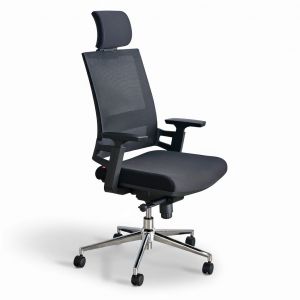 Ghế xoay văn phòng lưng lưới có tựa đầu HOM1085-01 Ghế xoay văn phòng lưng lưới có tựa đầu HOM1085-01