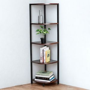 Kệ trang trí góc tường hình quạt 5 tầng KGT68015