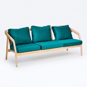 Ghế sofa băng 3 chỗ ngồi khung gỗ sồi nệm vải SFB68064