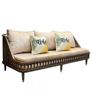 Ghế sofa băng1m8 KBH nan gỗ nệm da SFB68068