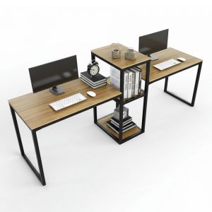 Bàn làm việc cụm 2 kết hợp kệ HBMN019