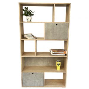 Kệ sách 5 tầng 100x30x180(cm) gỗ plywood KS68166 Kệ sách 5 tầng 100x30x180(cm) gỗ plywood KS68166