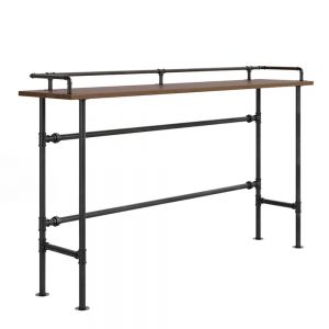 Bàn bar mặt gỗ chân sắt ống nước BB010