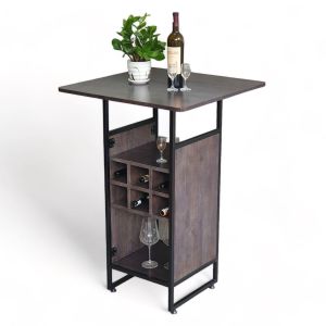 Bàn bar 70x70x105cm gỗ cao su kết hợp kệ đựng rượu BB016 Bàn bar 70x70x105cm gỗ cao su kết hợp kệ đựng rượu BB016