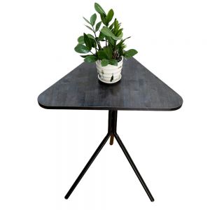 Bàn cafe gỗ cao su chân sắt chãng 3 CFD68138