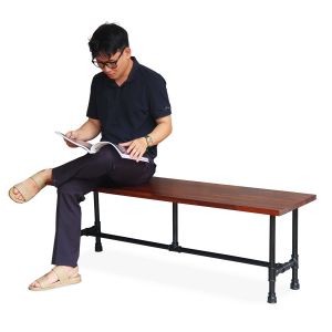 Ghế băng dài gỗ Tràm chân ống nước GBD018 Ghế băng dài gỗ Tràm chân ống nước GBD018