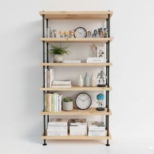 Kệ 6 tầng gỗ thông khung sắt ống nước KS68175