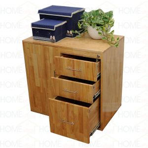 THS68001 - Tủ đựng hồ sơ văn phòng nhiều ngăn gỗ cao su - 80x50x75 (cm)