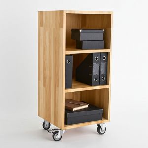 Tủ cá nhân di động 3 ngăn gỗ tự nhiên TCN68026